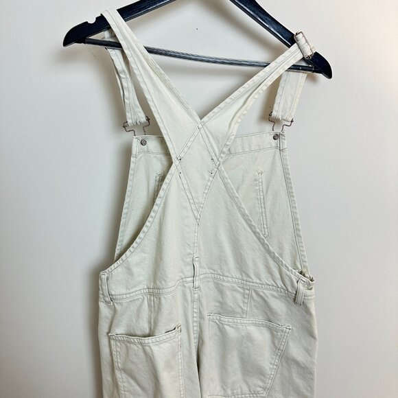 FREE PEOPLE We the Free Ziggy Denim Overalls in Wash Parchment Size Medium - Picture 9 of 15
